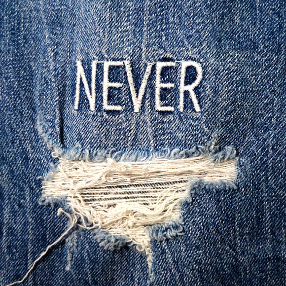 NWT Pistola Madi Embroidered Distressed Modern Slim Jeans Sz 27x27 Deep Sea Blue - Picture 3 of 13